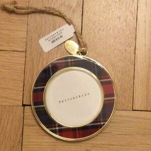 Pottery Barn Plaid Photo Ornament 2024